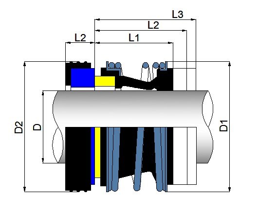 38MM- MG1 - SIC/SIC/FKM Mechanical Seal -Eagle Burgmann Replacement Seal
