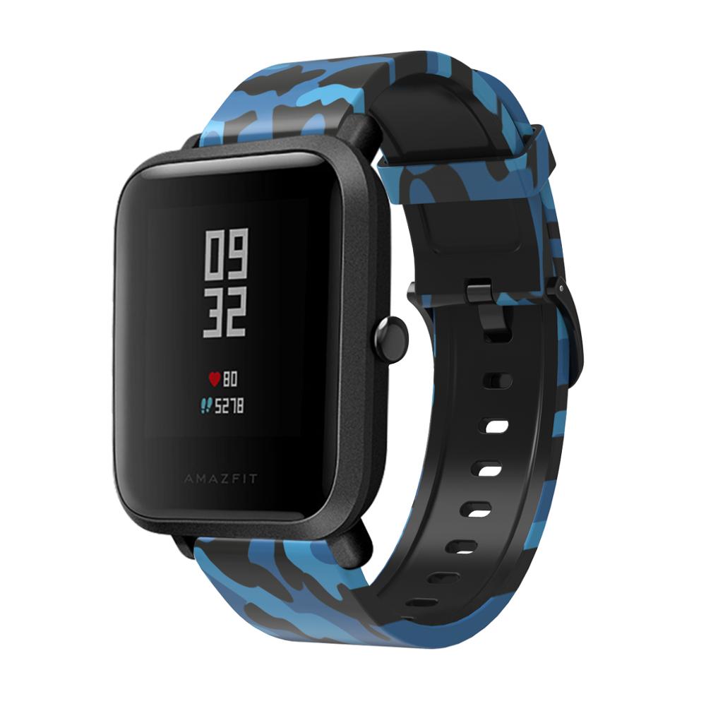 Tencloud smart urbånd til xiaomi amazfit bip s rem til huami amazfit gts/bip lite individualitet camouflage armbåndsløkke