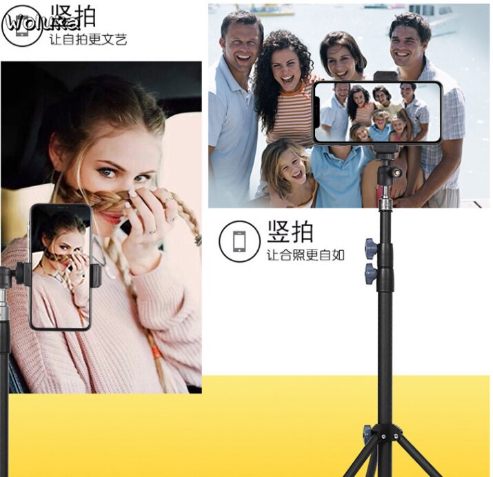 Tripé universal para celular, multifuncional, para gravação ao vivo, chão para teto, selfie, tripé t18