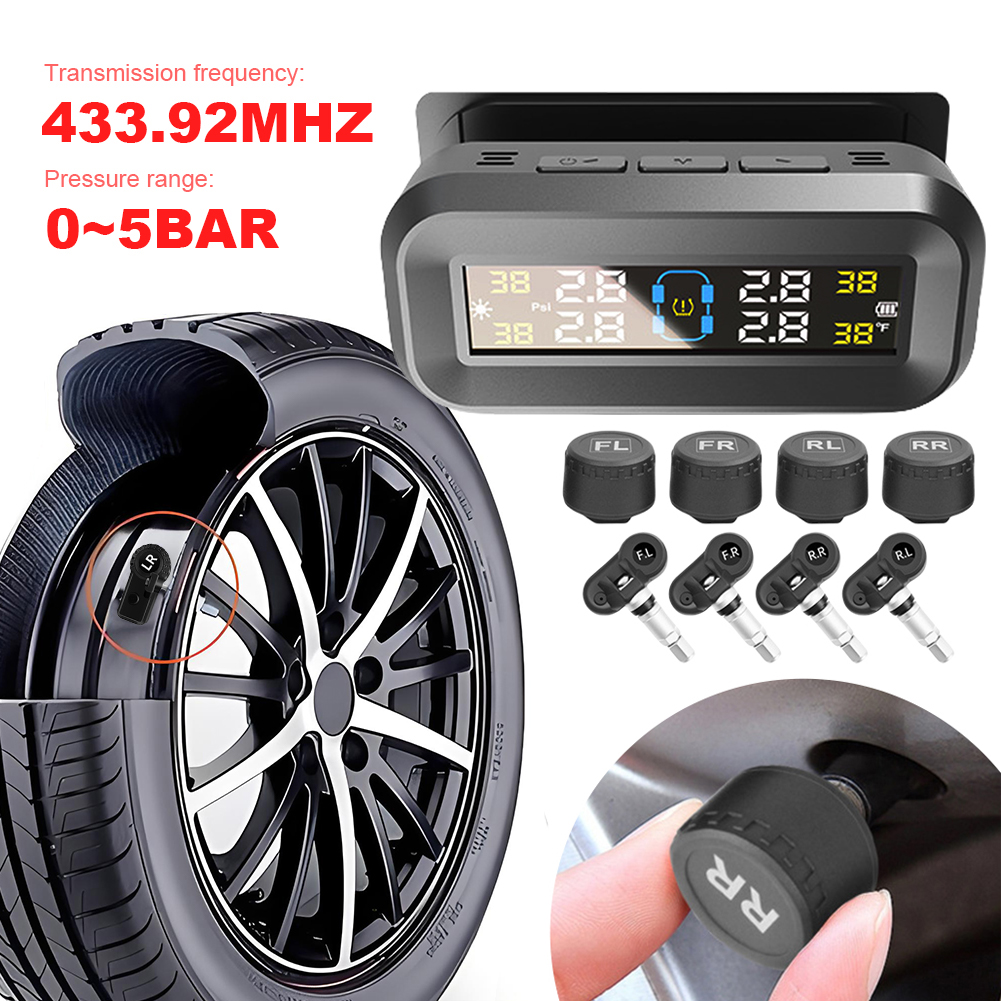 system monitorowania ciśnienia w oponach z 4 czujnikami USB/słoneczny TPMS system monitorowania ciśnienia w oponach robić samochodów osobowych SUV