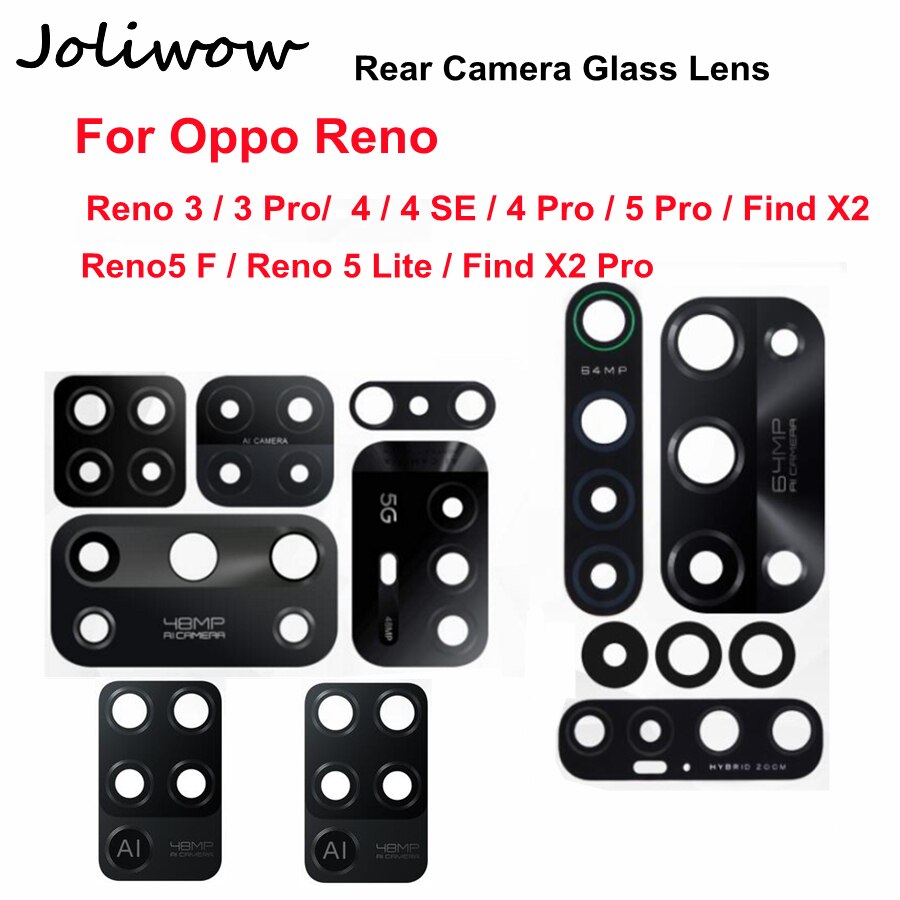 Reno 5 Lite Hinten Kamera Glas Objektiv Für Oppo Reno Reno 3 4 5 Profi 4 SE 5 F Finden x2 Profi Zurück Haupt Kamera Glas Objektiv Ersatz