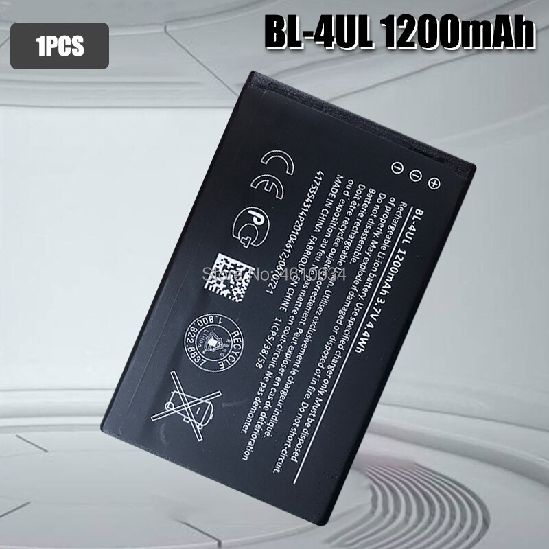Wysokiej jakości 1200mAh BL 4UL BL-4UL baterii dla Nokia Lumia 225 330 RM-1172 RM-1011 RM-1126 baterii BL4UL: 1pcs