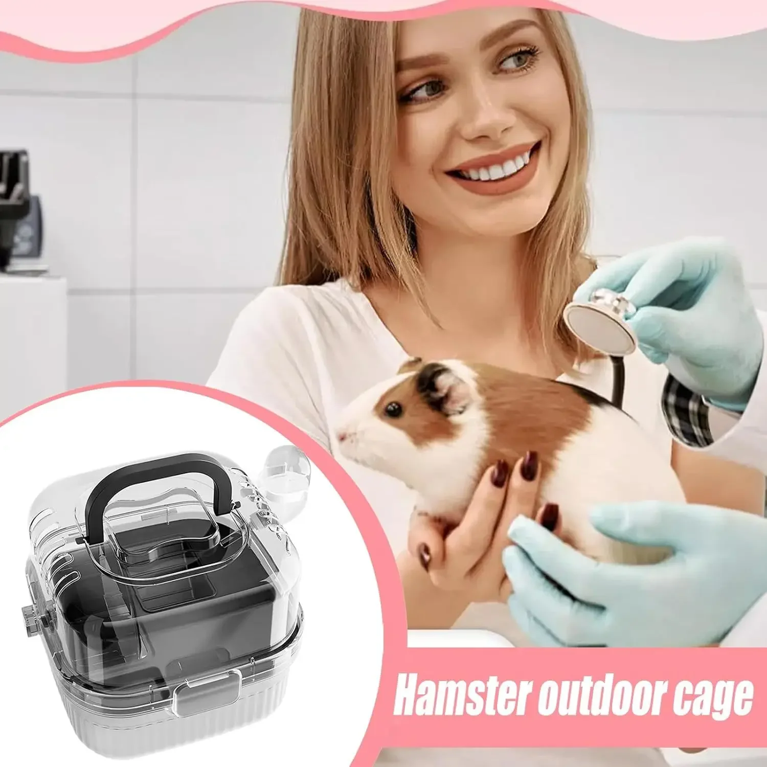 Hamster Cage Escape Proof Portable Double Layer Large Space Small Pet Luxury Villa Handheld Golden Bear Breeding House
