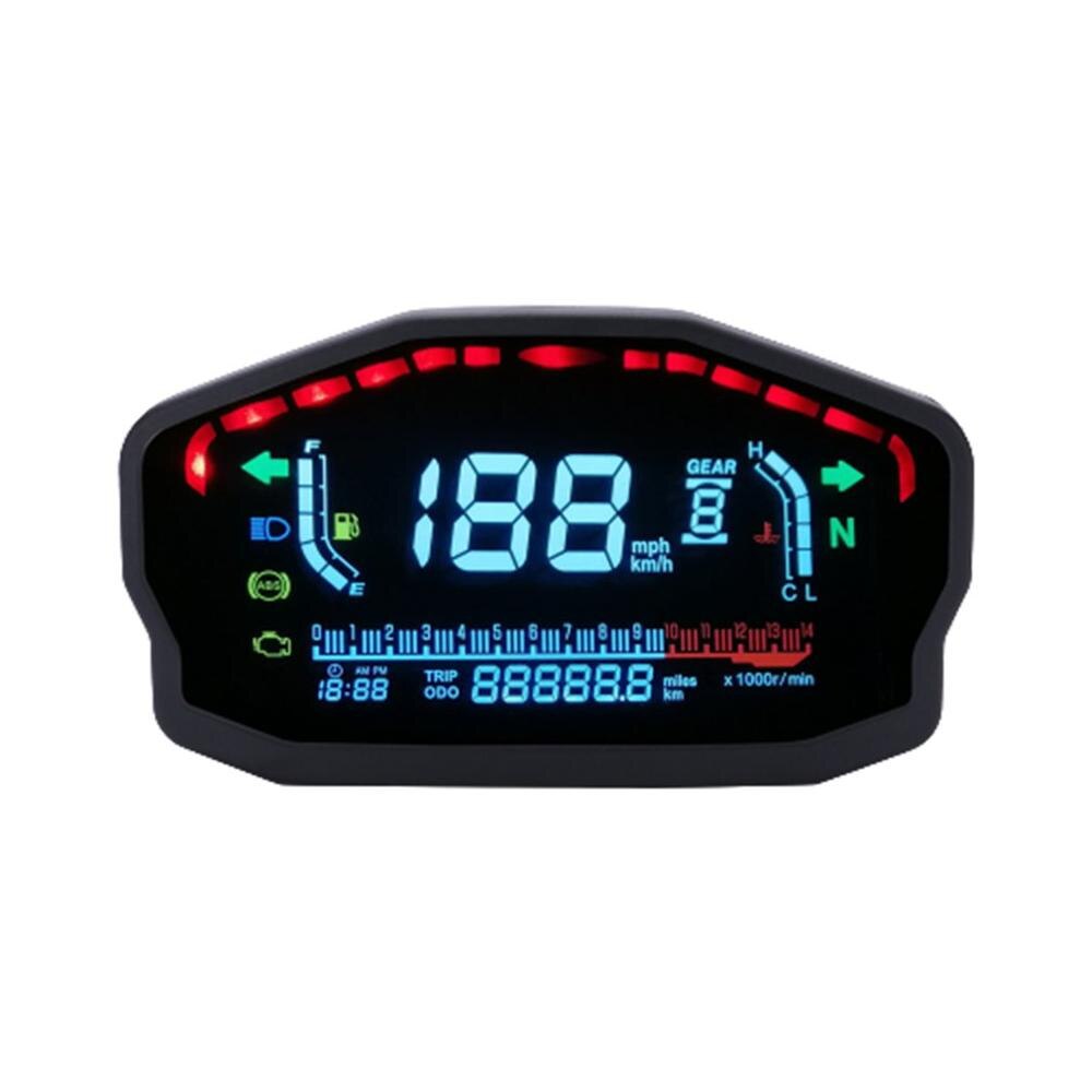 Universal Motorcycle LCD Digital Backlight Odometer Speedometer Tachometer Gauge Universal Modification Parts