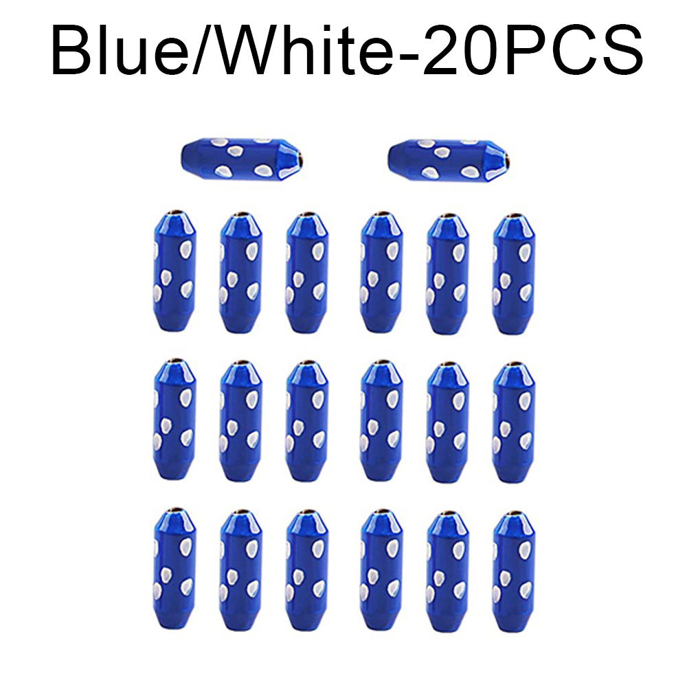 20 sztuk mosiężny błystka wędkarska przynęta wędkarska Sinker Spinner przynęta ciężarki Slip Bullet Sinker Inline błystki akcesoria: Niebieski