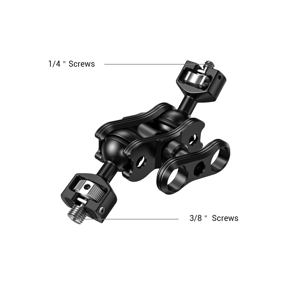 SmallRig Quick Release Articulating Magic Arm with Double Ballheads Extension (1/4"and 3/8" Screw) For DSLR Cage Monitors -2212