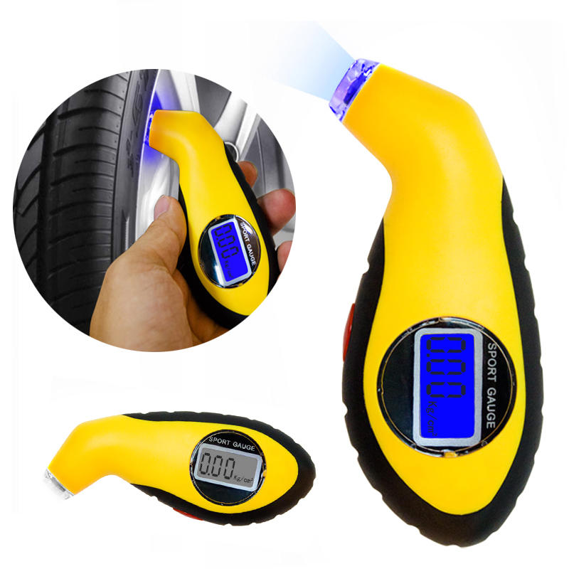 Hoge Precisie Digitale Elektronische Wiel Manometer Bandenspanningsmeter Draagbare Auto Bandenspanningsmeter Auto Accessoires Met Blauwe Led