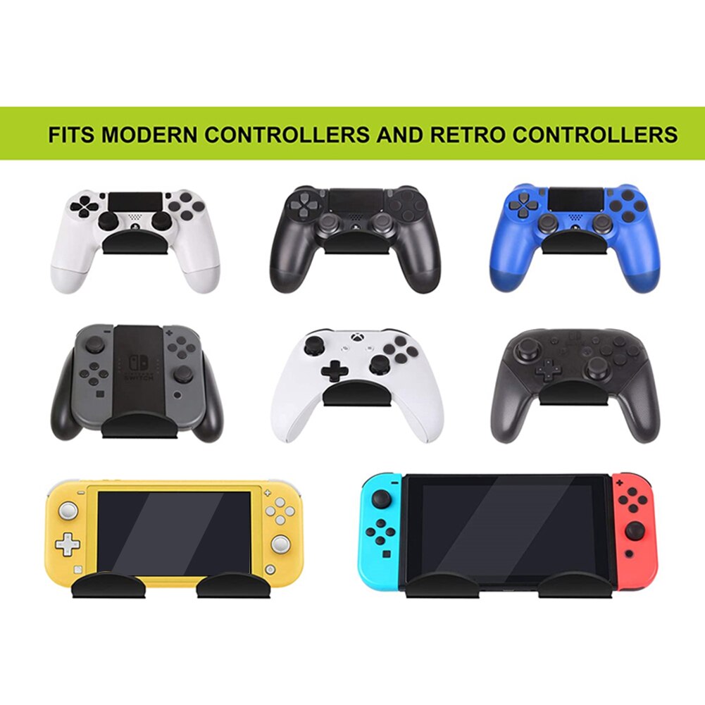 2Pcs Wall Mount Game Controller Houder Acryl Video Game Controller Headset Opknoping Standhouder Muur Organizer Display Rack