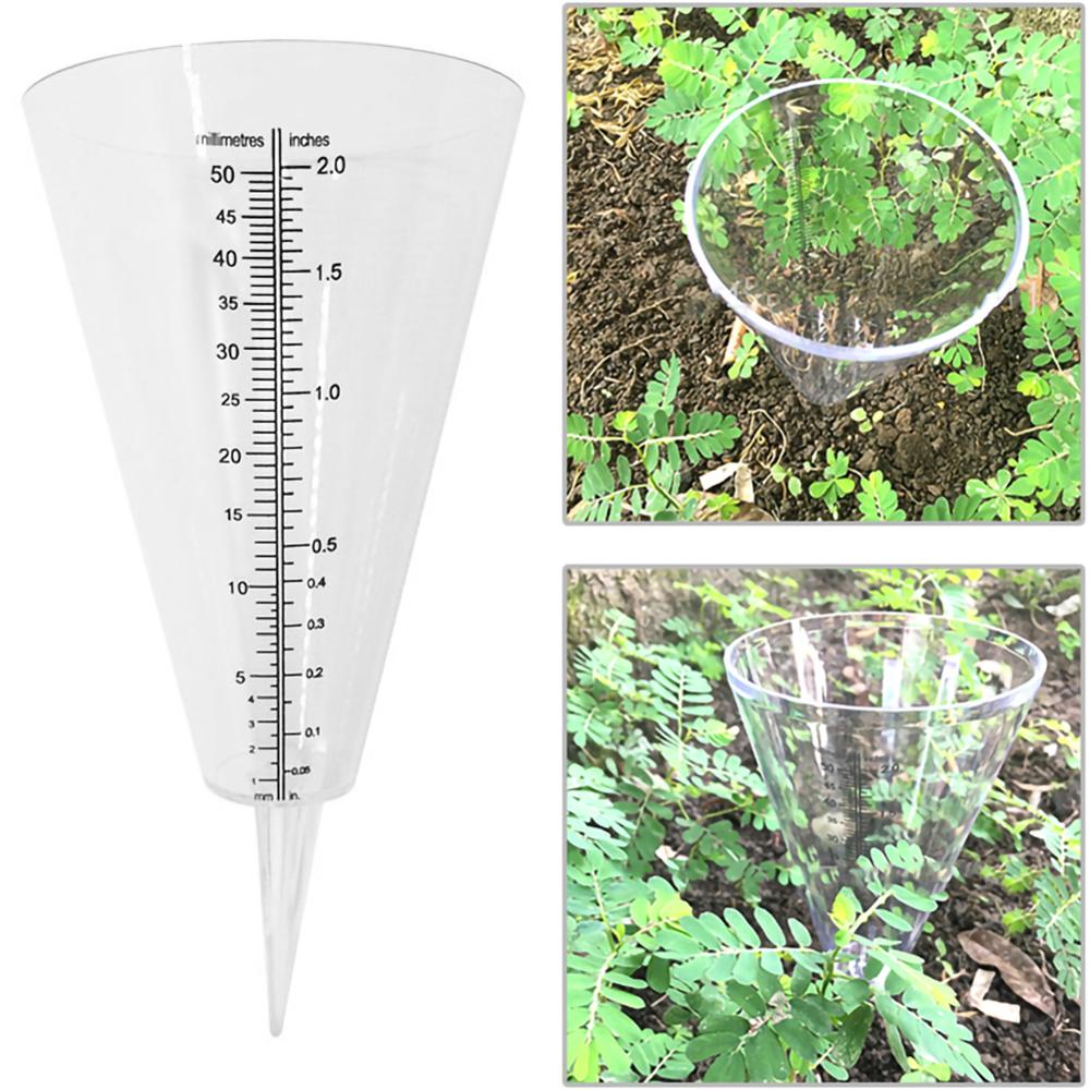 Cone Rain Gauge Measurement Ground Spike Precipitation Garden Yard Rainfall Measuring Tools Outdoor Meteorological Measurer