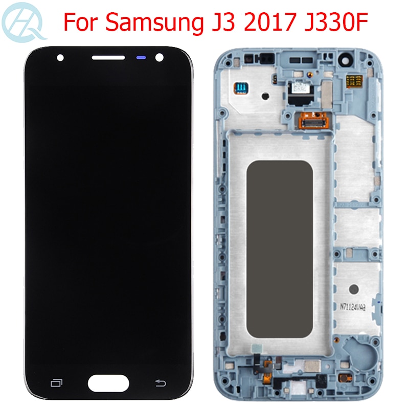 Original AMOLED LCD For Samsung Galaxy J3 Display With Frame 5.0" SM-J330F J330FN LCD Touch Screen Display Glass Assembly