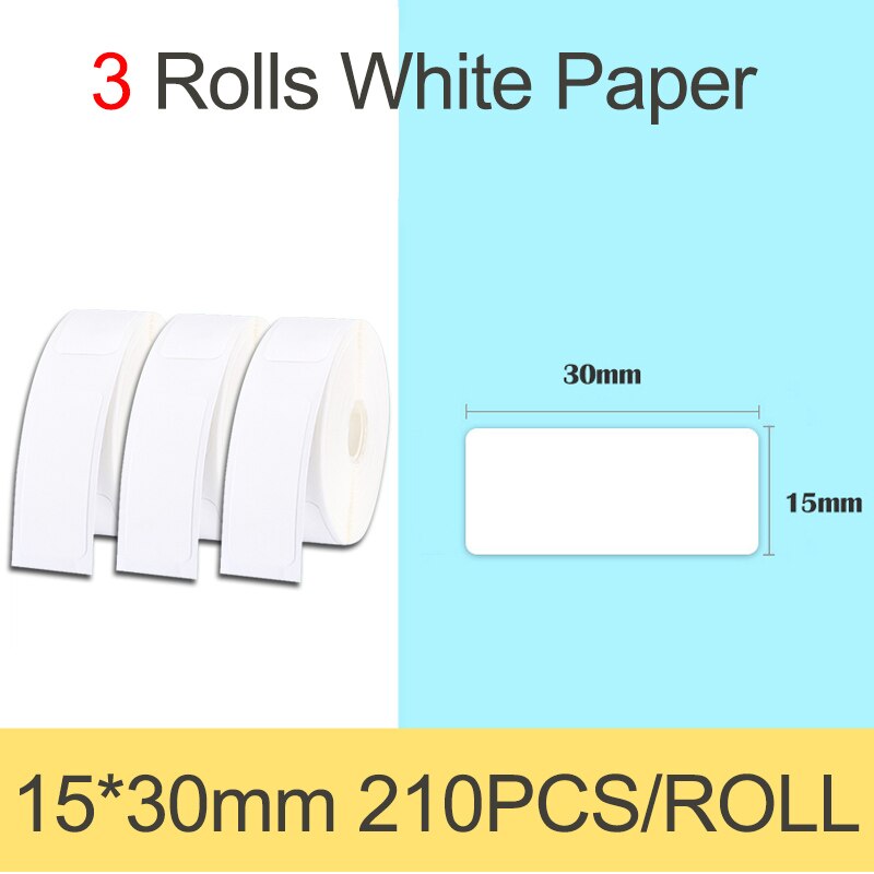 Niimbot Thermische Transparant Papier Waterdicht Olie Proof White Label Papier Voor D11 Draagbare Thermische Label Printer: 3 White Label L