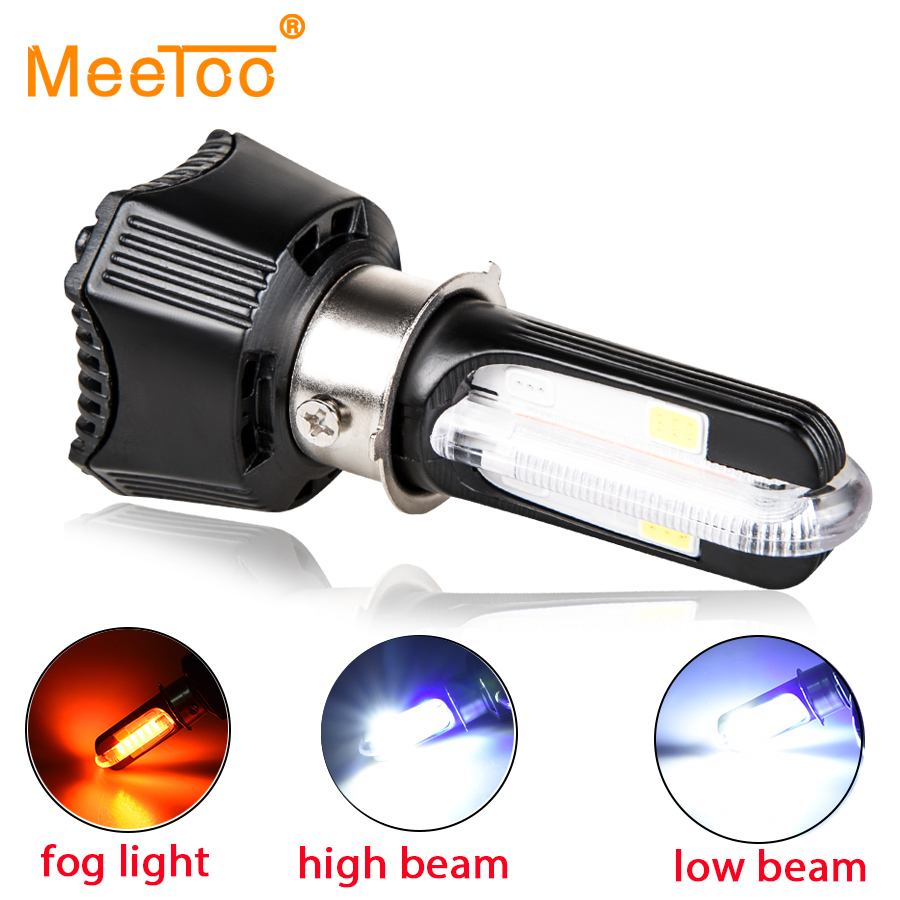 12V Motorfiets Mistlamp Generieke U-vormige Rode DRL 6500K Led H4 P15D-25-1 Ba20d Ph11 HS1 LED motor Koplamp Lampen Licht Motor