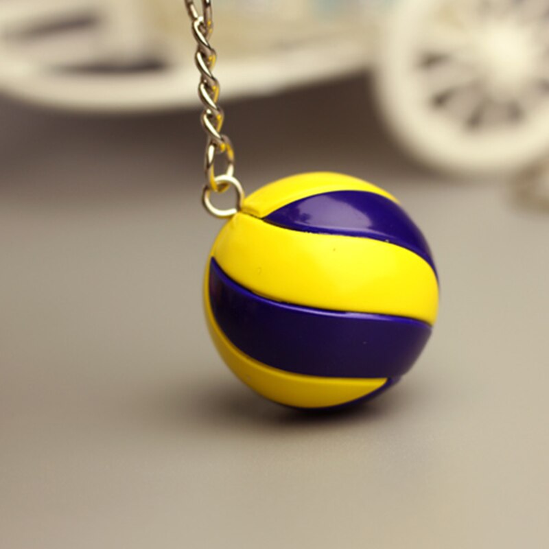 3d sport voetbal sleutelhangers souvenirs pu leren volleybal sleutelhanger voor mannen voetbalfans sleutelhanger hanger vriendje: Volleybal  tb3