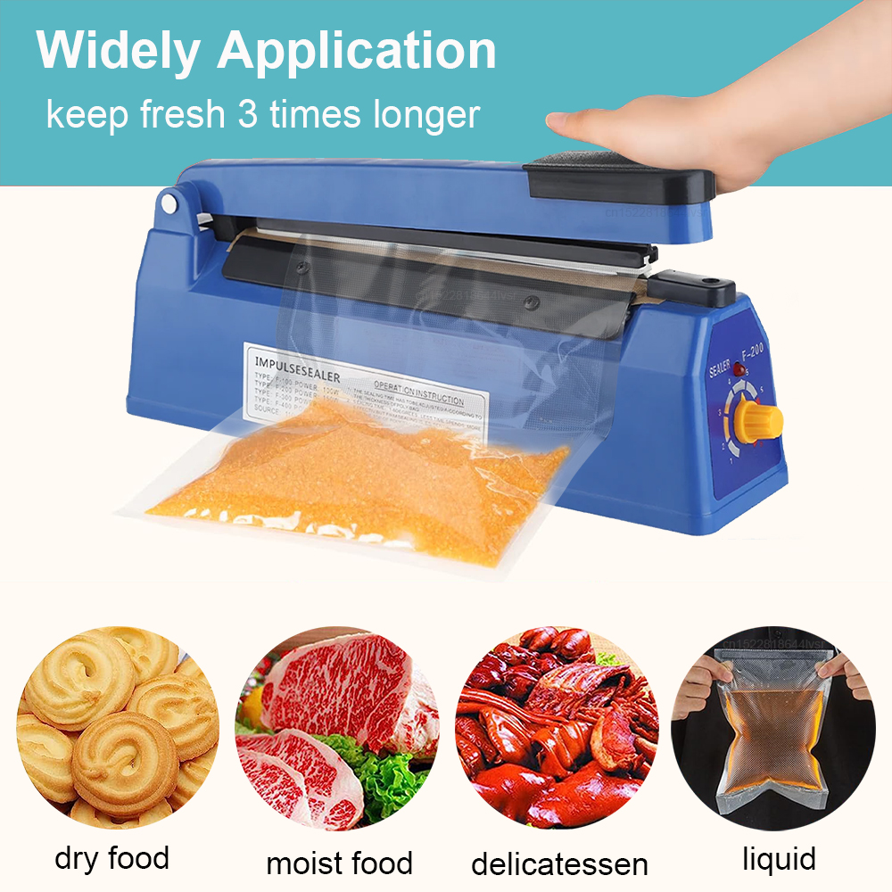 Impulse Sealer Heat Bag Sealing Machine Electric Manual Food Sealer Plastic Shrink Wrap Bag Sealers For Kitchen
