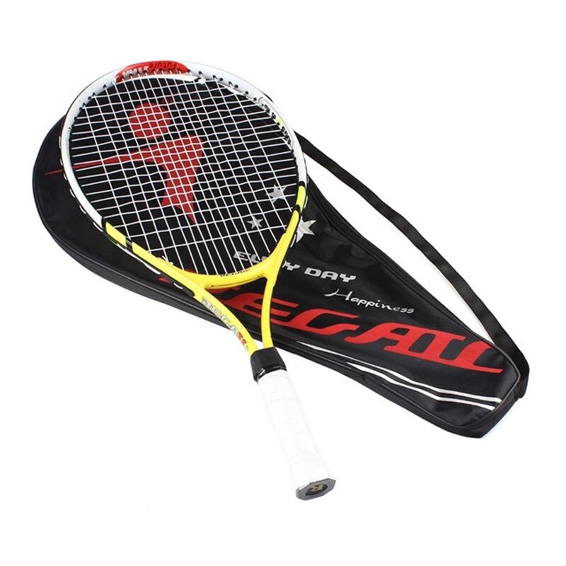 Children Beginners Teenager Training Tennis Racket Carbon Fiber Top Steel Racquet with Carry Bag