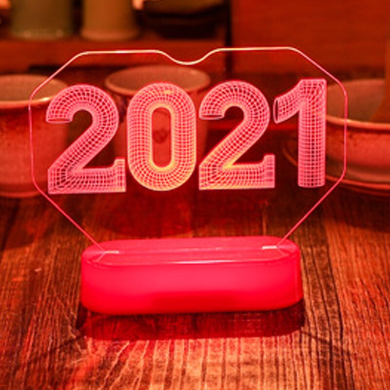 1Pc Christmas Light 3D LED Acrylic Ornament Night Light Atmosphere Lamps Room Decoration Home Party Christmas Lighting: 11