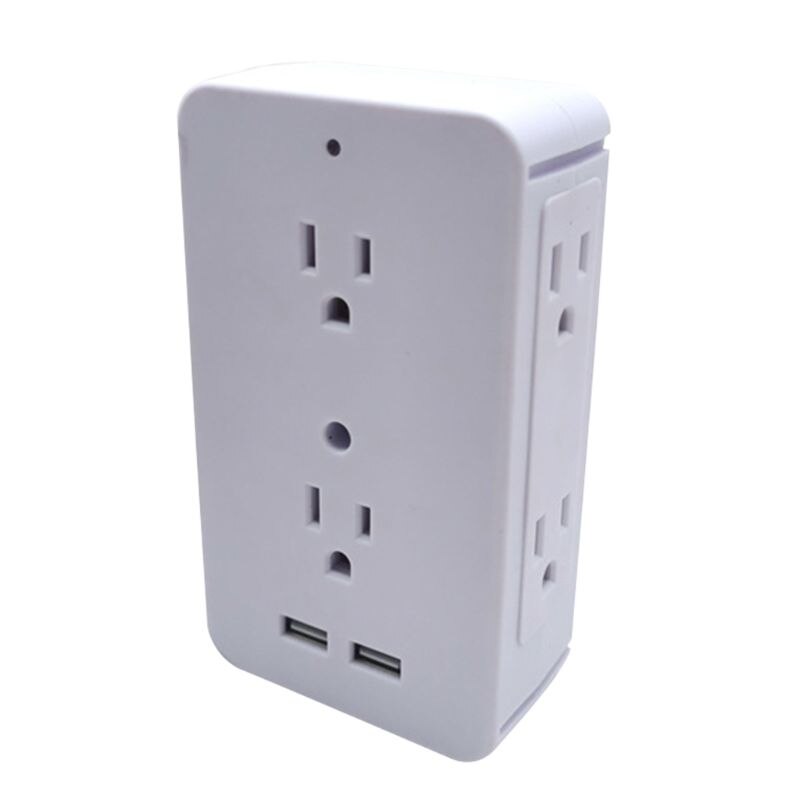 8 Port Surge Protector Wall Outlet, 6 Electrical Outlet Extenders, 2 USB Chargin Y4QC