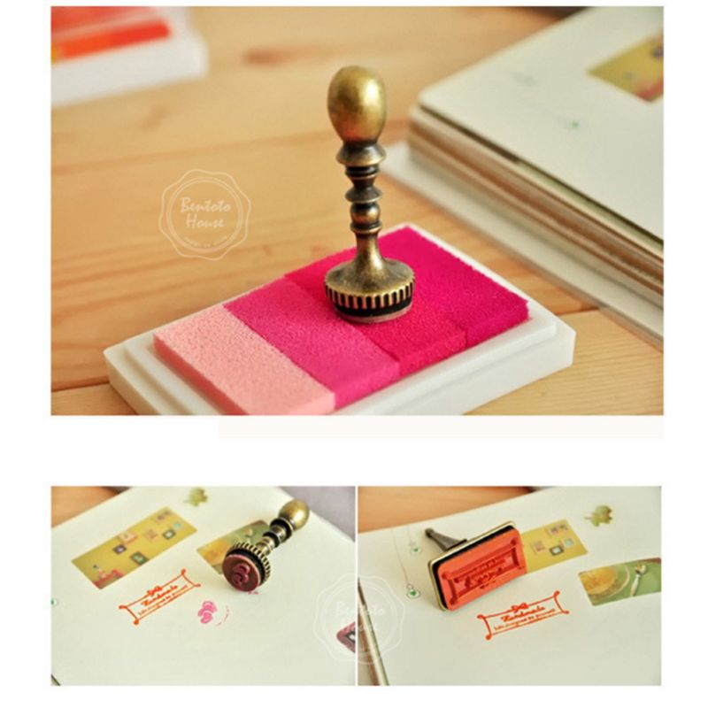 6Pcs 6Pcs Kids Vingerafdruk Schilderen Kleurrijke Stempelkussen Gradiënt Kleuren Stempel Partner Kindje Diy Art Craft Seal Graffiti tool Vroege