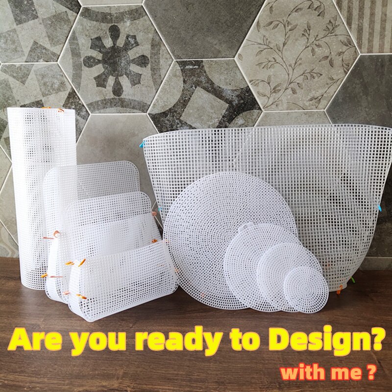 Auxiliary Embroidery Plastic Mesh Sheet Chenille Handcraft DIY Bag Accessories Easy Knit Helper Grid Messenger