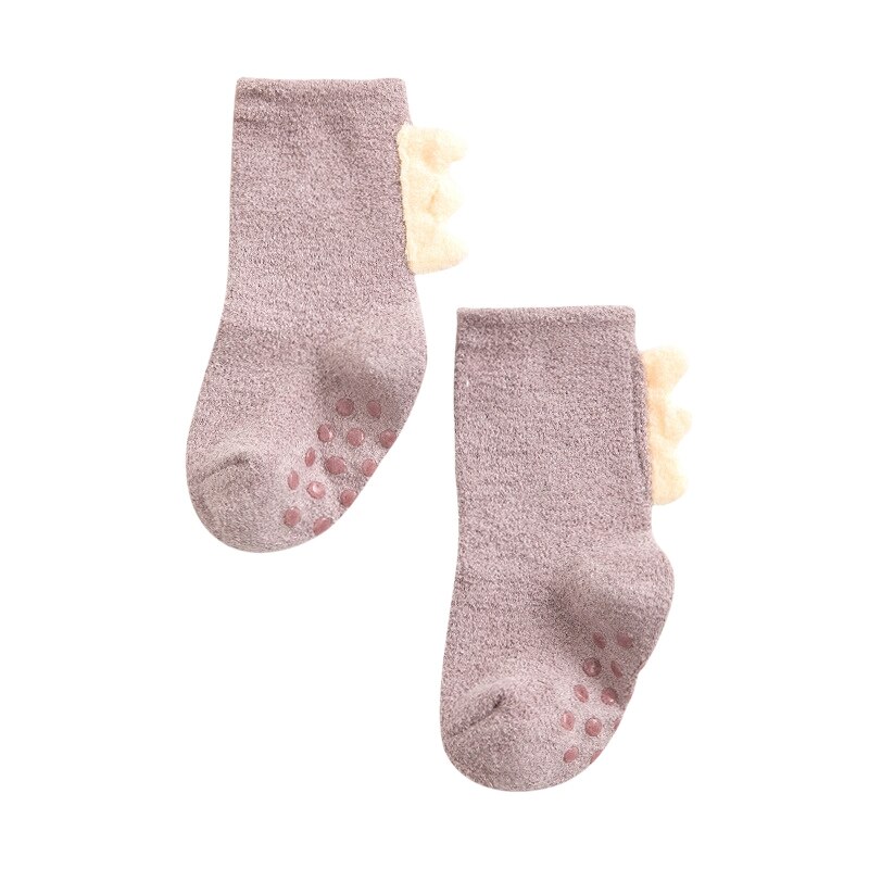 Anti-Slip Baby Sokken Herfst Winter Sokken Coral Fleece Zachte Warme Peuter Kinderen Meisjes Jongens Kleding Vloer Sokken Baby slippers: Z / S
