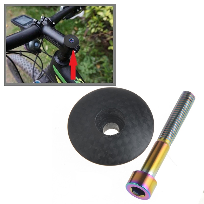 Bike Bicycle Stem Top Cap Headset Cover With Bolt Apply To 28.6mm 1 1/8" Front Fork Head Bicycle Accessories