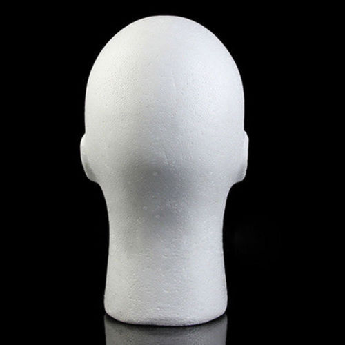 Mannelijke Mannequin Hoofd Wit Polystyreen Piepschuim Foam Hoofd Model Stand Pruik Haar Hoed Headset Display Stand Rack
