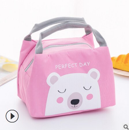 Cute Women Ladies Girls Kids Portable Insulated Lunch Bag Box Picnic Tote Cooler Insulated Thermal Cooler Bento Lunch Box Tote: 4