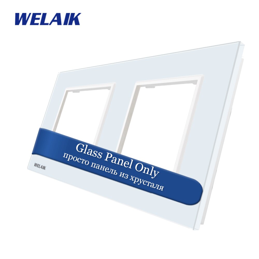 Welaik Eu Touch-Schakelaar Diy-Onderdelen Glas-Paneel Alleen-Wandlamp-Schakelaar Crystal-Glas panel-Vierkante-Gat A288W/B1
