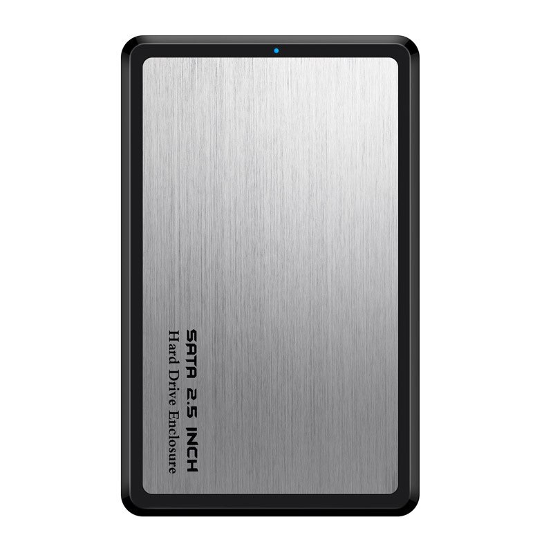 Hannord 2.5inch SATA To USB 3.0 Laptop Hard Disk Box 2.5 Inch Hard Drive Enclosure Solid state Drive Box: Silver