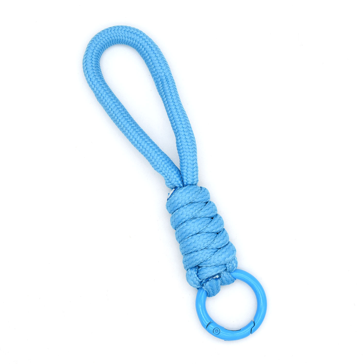 LLavero de cordón trenzado para funda de teléfono para mujer, correa de cuerda con nudo antipérdida, llaveros de coche, accesorios DIY, llavero de: YELLOW / Blanco