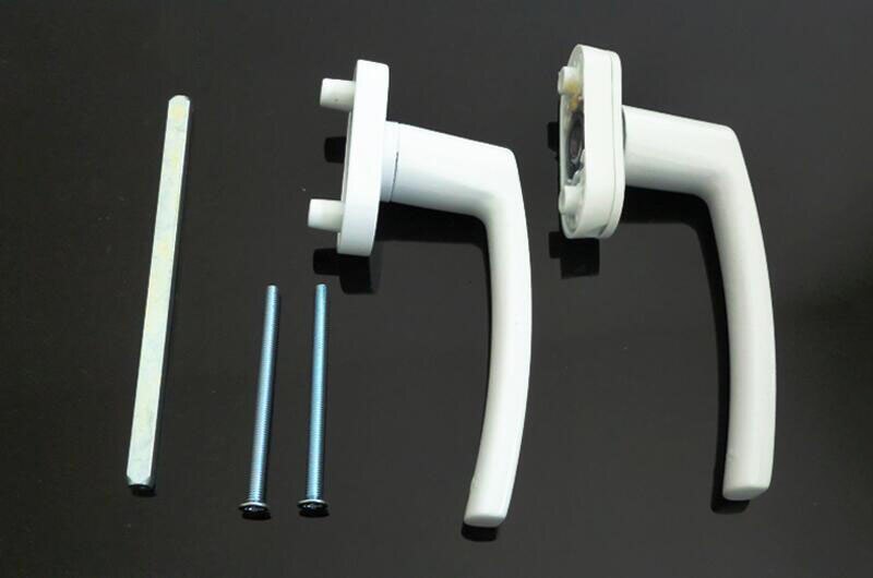 Plastic Steel double-sided Door Handle lock sliding push door handle 53-63MM