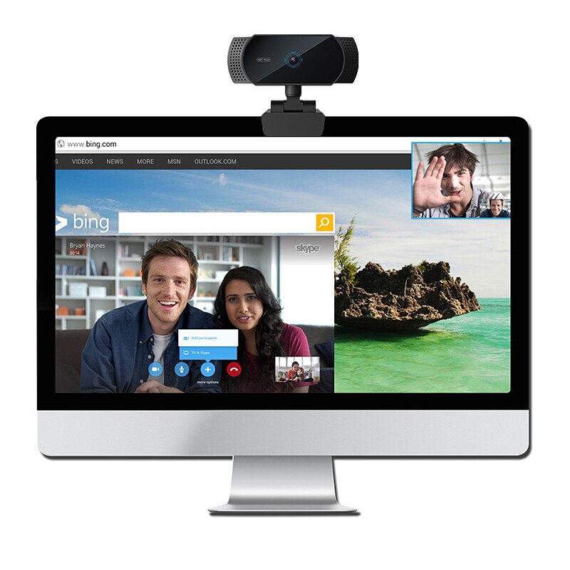 R70 Computer Camera, 1080P HD Home Office with Microphone for Live Teaching USB Webcam Auto Focus Driver-Free Camera