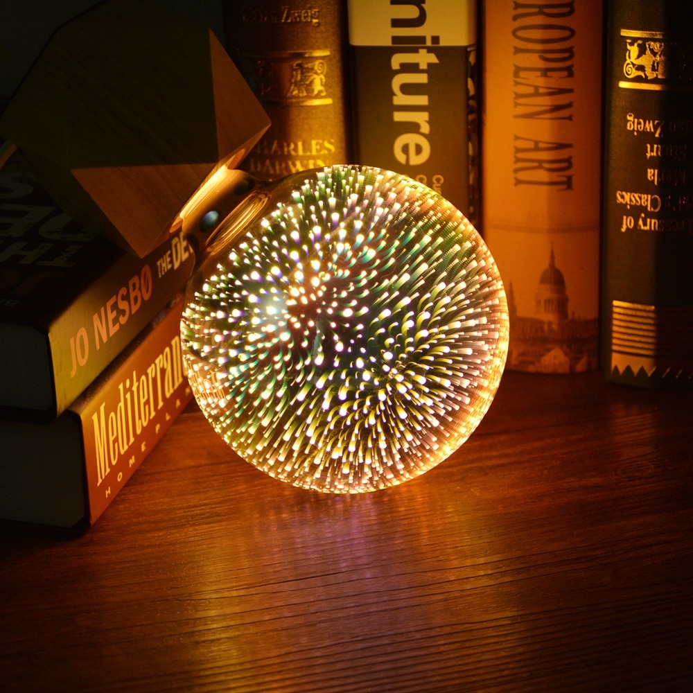 Fée feux d'artifice 3D effet LED lumières Vintage décoratif ampoule 3D lampe à LED 110 V-220 V E27 4 W A60 ST64 G80 G95 G125 pour la maison