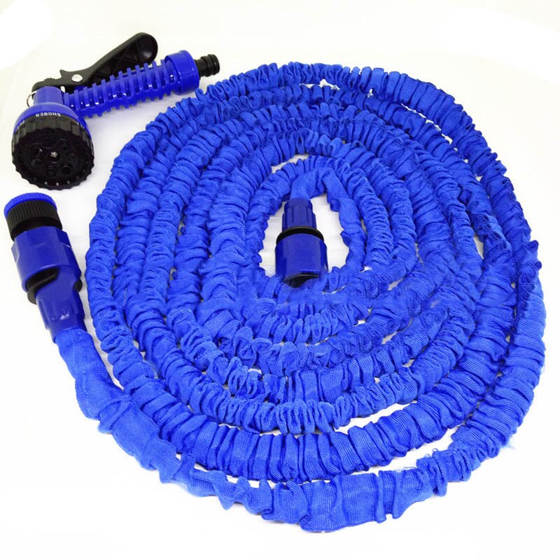 50ft-100ft tuinslangen uitbreidbaar magische flexibele waterslang eu-slang plastic slangen buis met spuitpistool voor het besproeien van de autowasstraat: 100ft / Blauw