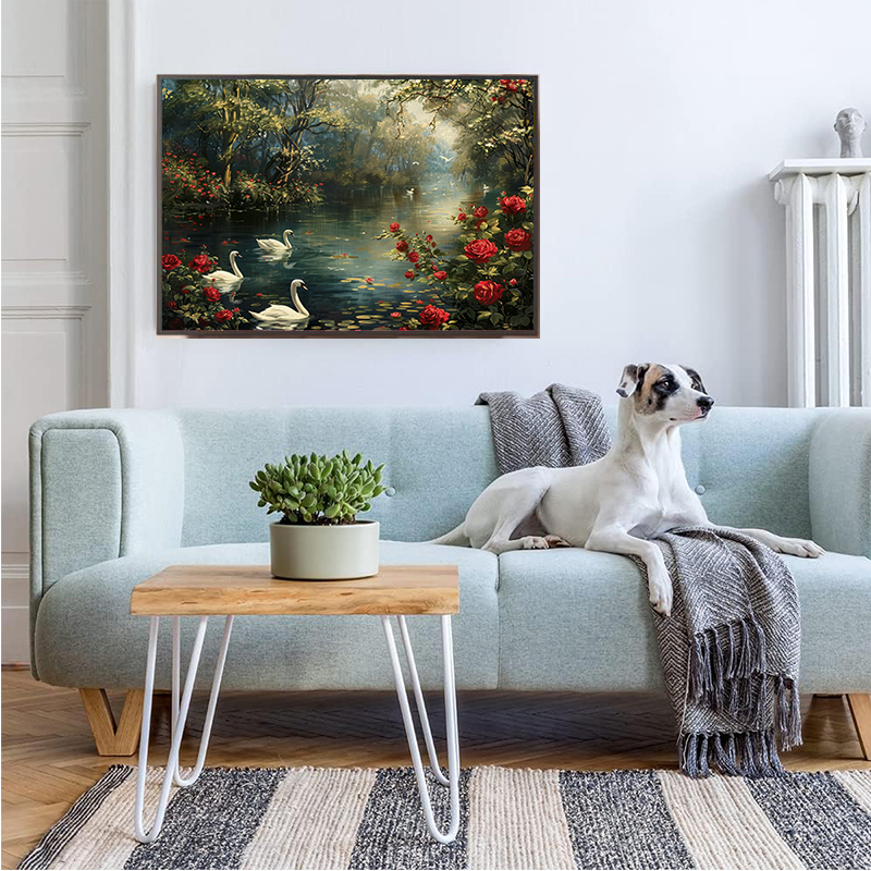 70*50cm 1000pieces Paper Puzzle Cartoon Adult Puzzle Swan Lake Difficulty Jigsaw Puzzles Relaxing Craft Home Wall Decro