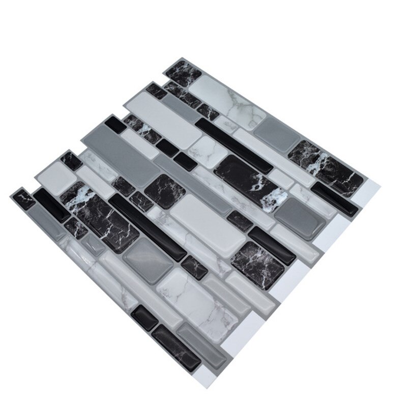 3D Mosaic DIY Self Adhesive Tile Backsplash Wall Sticker Vinyl Bathroom Kitchen Decals Home Decoration Cropable Mural Wallpaper