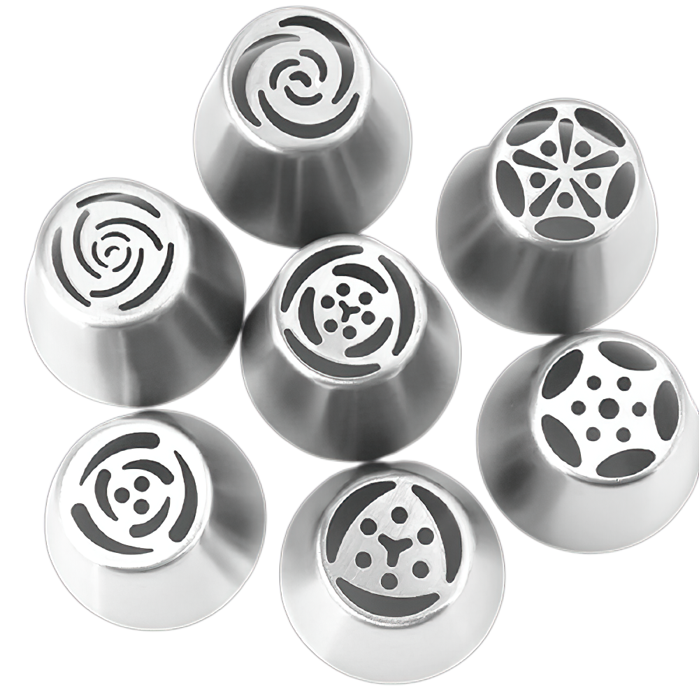 Russische Piping Nozzle Bloem En Bol Icing Confectioners Pastry Tips Sugarcraft Cupcake Decorateur Keuken Bakvormen Gereedschap