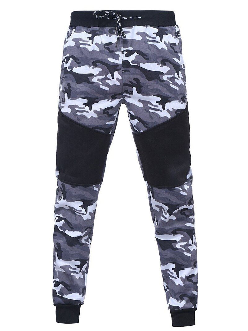 Lente Mannen Camouflage Patchwork Sets Mannelijke Gym Running Rits Hoodies Sweatshirt + Broek 2 Stuks Trainingspak Sportwear Pak