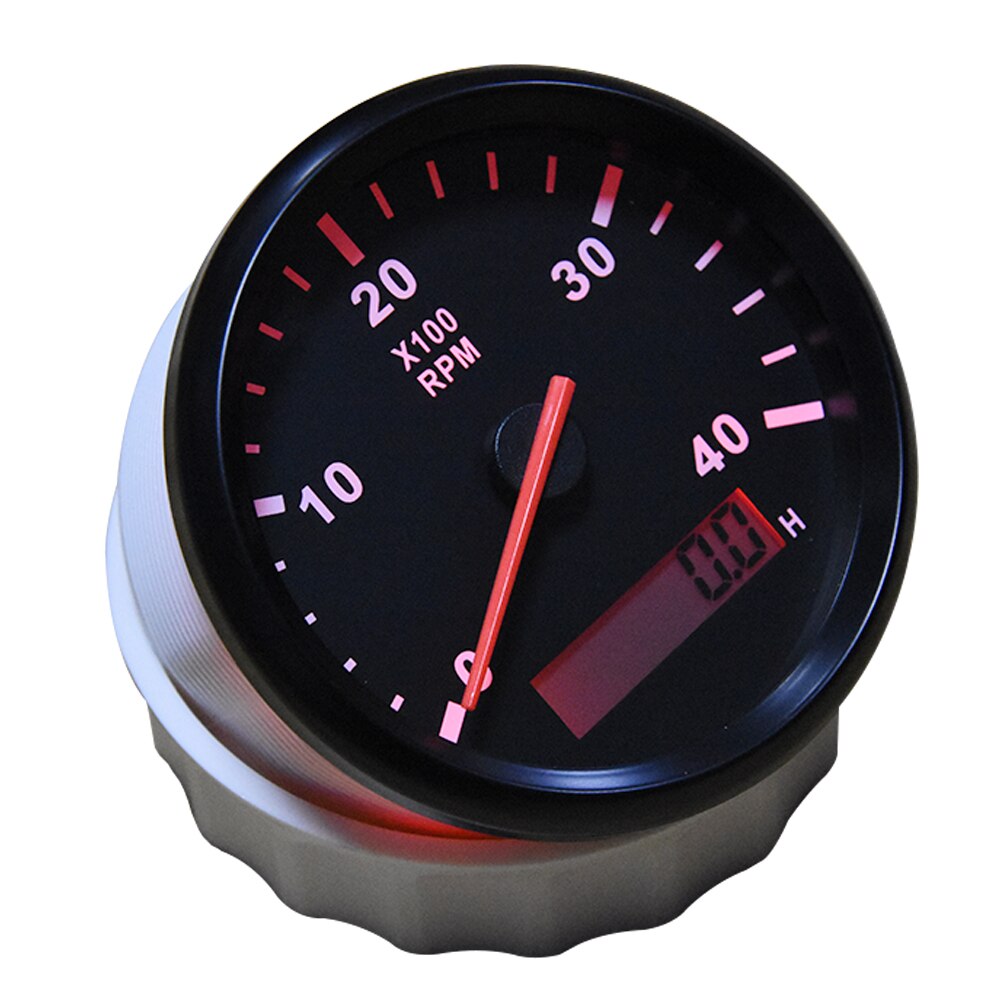 Universal 85mm Tachometer Car Marine TachoMeter Gauge with Hourmeter 3000,4000,6000,8000RPM Boat Tachometer 12V/24V toerenteller