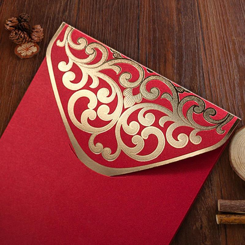10 stks/set Rode Envelop Chinese Jaar Rode Pocket Envelop maat 8.8*18 cm