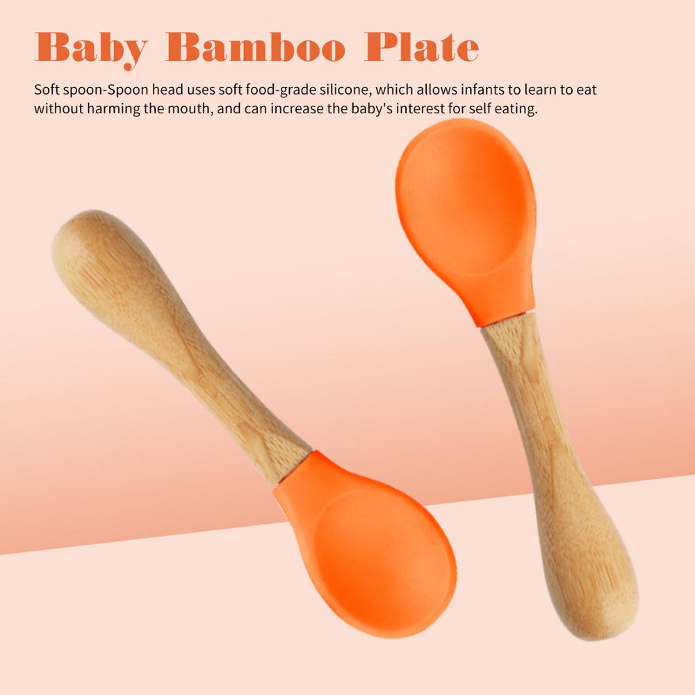 Baby Feeding BowlBaby Dinner fixed Plate Wooden Snack Plate Cutlery Child Feeding Tableware Children Dishes Rice Feeding