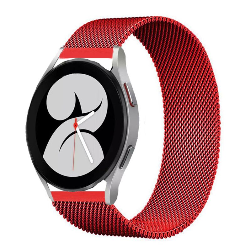 Correa Milanese Loop para Amazfit Bip S, correa de acero inoxidable para Samsung galaxy watch, 46mm gear s3, 20mm, 22mm, 18mm, 24mm, 23mm: Red / 22mm or S3