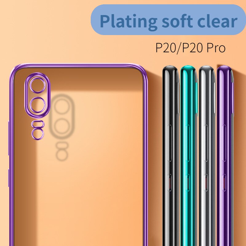 Kameraschützende silikon-handyhülle für huawei  p20 Profi/  p20 Profi, weiche, klare, ultradünne rückseite, transparentes, schlankes tpu
