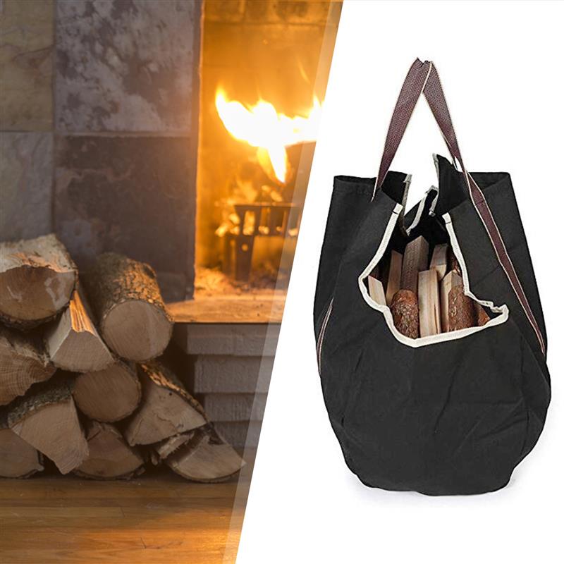 Supersized Canvas Firewood Wood Carrier bag Log Camping Outdoor Holder Carry storage bag Wooden Canvas Bag