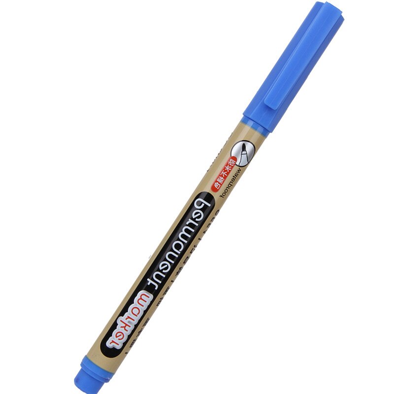 1pc Schnell Trocken Wasserdichte dauerhaft Öl Marker Stifte Für Reifen CD Stoff Zeichnung Unterschrift Gruß Karte Kalligraphie Graffiti Stift: Blau