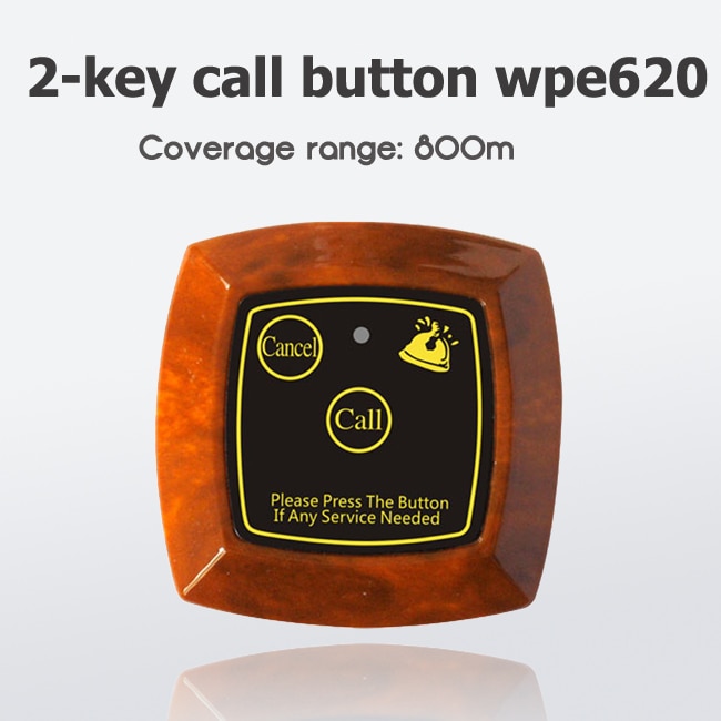 433Mhz two keys call button :Call, Cancel, waiter call,wireless guest paging system transmitter, call bell