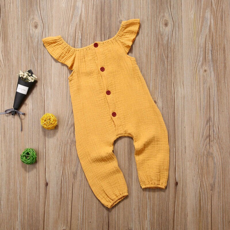 Newborn Baby Girl Boy Summer Clothes Cotton Romper Short Sleeves Jumpsuit Bodysuit Playsuit