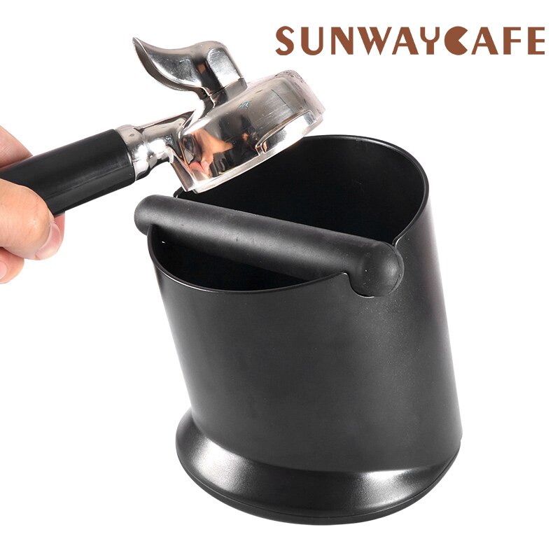 Coffee Espresso Knock Box ABS Stainless Steel Anti slip Coffee Grind Dump Bin Waste Bin with Detachable Knock Bar Barista