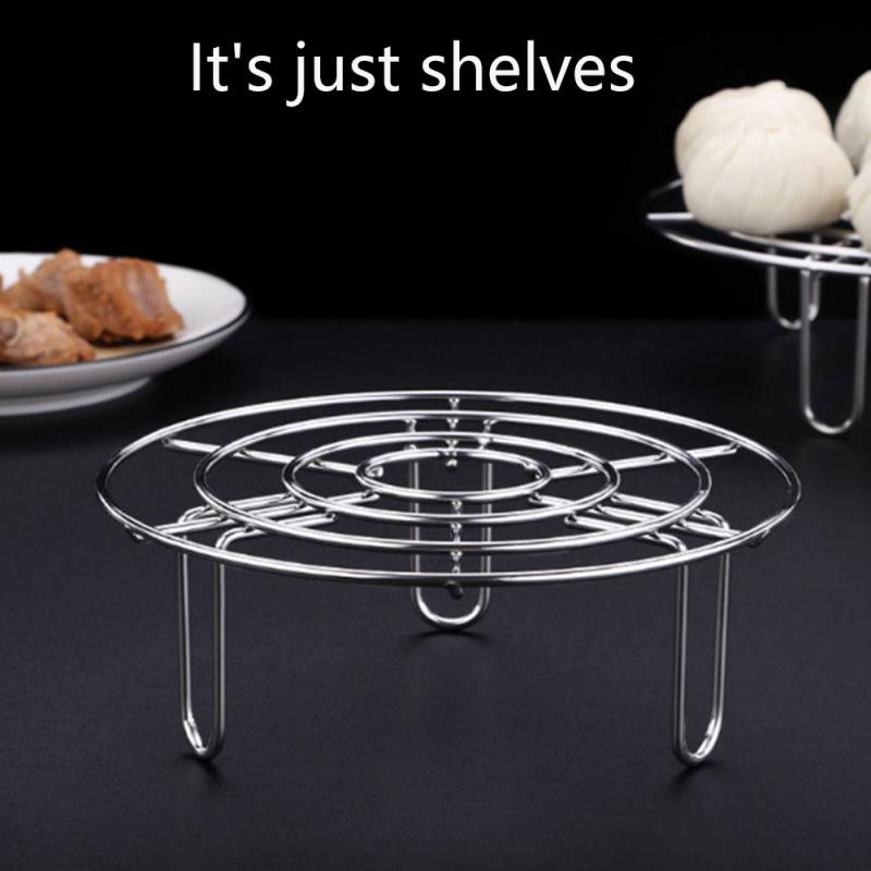 Pot Pan Cooking Stand Heavy Duty Round Durable Stainless Steel Pressure Cooker Steamer Rack Trivet Cookware