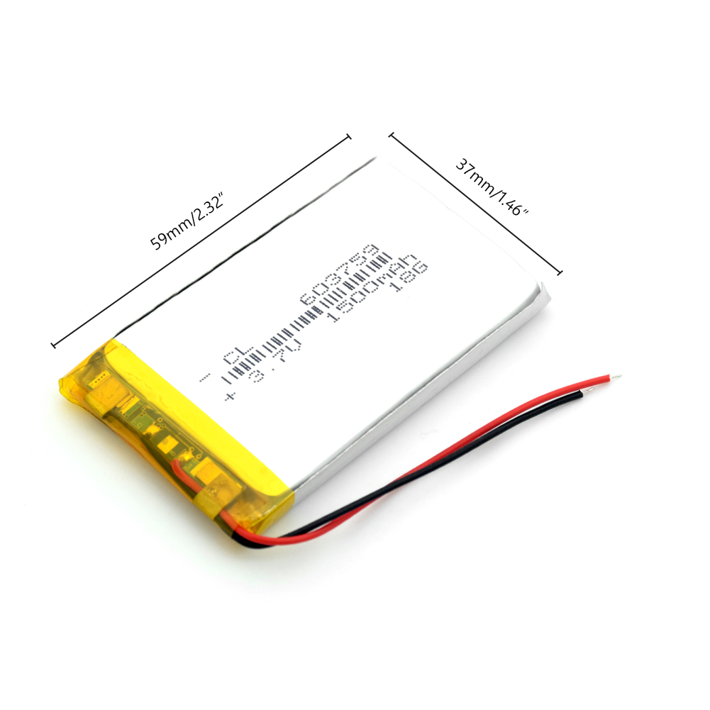 Rechargeable 3.7V polymère lithium batterie 603759 063759 1500mAh batterie avec PCB pour jouet MP3 MP4 GPS haut-parleur lumière LED caméra